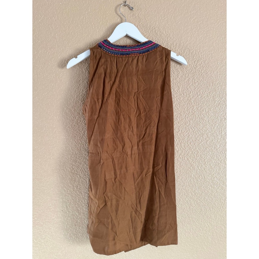 MAEVE by Anthropologie Liviana Wrap Tunic bohemian embroidered V-neck - Picture 5 of 8